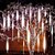 levne LED pásky-Meteorová sprcha Dešťová světla Vodotěsné 30cm 8 trubek Prázdninové kapky LED Markýzové světelné řetězy pro vnitřní venkovní zahrady Christimas Party Strom Svatba