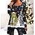 cheap T-shirts &amp; Blouses-Women&#039;s T shirt Tee Black Cat Snowman Flowing tunic Print Long Sleeve Christmas Weekend Basic Round Neck Long Painting S
