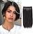 preiswerte Clip-in-Erweiterungen-Clip-in-Haarverlängerungen unsichtbare Haarnadelhaare hinzufügen Frauenhaarvolumen kurz seidig gerade echtes Remy-Haar dicker Doppelschuss einteilige Haarteile für dünnes Haar 8 Zoll # 1b natürliches