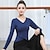 cheap Ballroom Dancewear-Ballroom Dance Activewear Top Pure Color Women&#039;s Performance Training Long Sleeve Modal