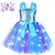 cheap Party Dresses-Kids Girls&#039; Dress Solid Color Sequin Mermaid Sleeveless Performance Princess Sweet Cotton Above Knee Party Dress A Line Dress Summer Spring 3-10 Years Light Blue Multicolor White