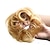 baratos Puxos-coque bagunçado scrunchie de cabelo humano instantâneo up-do donut chignon apliques ondulados ondulados para mulheres (#8 marrom/castanho claro)