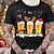Недорогие Мужская графическая футболка-пивные рубашки с графическим принтом, мужская хлопковая футболка с графическим принтом, повседневная удобная рубашка, удобная футболка с короткими рукавами, уличные виды спорта, весна &amp;amp; летняя