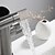 abordables Robinets de lavabo-Robinet de lavabo de salle de bain, robinet de lavabo multifonction à affichage numérique, robinet de bain rotatif à un trou en laiton (blanc/gris pistolet/noir)