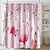 preiswerte Duschvorhänge-Flamingo-Pflanzenmusterdruck Duschvorhanghaken moderne Polyesterverarbeitung wasserdichte Badezimmerdekoration