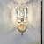 cheap Indoor Wall Lights-LED Wall lights, Luxury Living Room Crystal Wall Sconce Lighting Gold Polished Steel Crystal Wall Lamp Creativity Bedroom Hallway Led Cristal Wall Lights,Lighting Chandelier