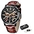 voordelige Quartz-horloges-Lige horloge mannen mode sport quartz klokken heren horloges topmerk lederen militaire waterdichte datum horloge relogio masculino