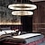 abordables Lustres-Suspension en cristal led lustre anneau populaire cercles modernes lampe suspendue lampes de décoration intérieure 110-120v/220-240v