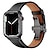 abordables Bracelets Apple Watch-Bracelet de Montre  pour Apple Watch 38mm 40mm 41mm 42mm 44mm 45mm 49mm iwatch Series Ultra 8 7 6 SE 5 4 3 2 1 Vrai Cuir Remplacement Sangle Boucle papillon Fermoir en métal Luxe Bracelet