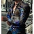 abordables chemises graphiques pour hommes-Homme Chemise Chemise graphique Animal tigre Col Jaune Rouge bleu marine Bleu Violet 3D effet Extérieur Casual manche longue Impression 3D Bouton bas Vêtement Tenue Mode Design Décontractées