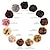 cheap Chignons-Messy Bun  Scrunchie Instant Up-do Donut Chignon Curly Wavy Hairpieces for Women (#8 Brown/Light Chestnut Brown)