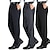 זול שמלת מכנסיים-בגדי ריקוד גברים חליפות מכנסיים מכנסיים רגילים מכנסיים קפלים כיס אחיד קומפורט חם חתונה עֵסֶק קזו&#039;אל תערובת כותנה רטרו\וינטאג&#039; קלסי שחור פול מותניים גבוהים סטרצ&#039;י (נמתח)