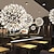 voordelige Eilandlichten-30 cm led hanglamp led vuurwerk en vonk bal plafond ophanging armatuur metalen wereldbol geschilderde afwerkingen 110-120v 220-240v