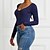 cheap Bodysuit-Women&#039;s Bodysuit Green Black Blue Quarter Zip Plain Casual Long Sleeve U Neck Basic S
