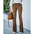 cheap Pants-Women&#039;s Bell Bottom Chinos Pants Trousers Corduroy claret Black Pink Fashion Mid Waist Casual Weekend Full Length Micro-elastic Plain Comfort S M L XL 2XL