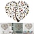 お買い得  金属壁の装飾-ハート形の家系図金属壁の装飾ツリーオブライフ金属壁アート鳥飾りホーム寝室リビングルームの窓の装飾