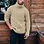 Недорогие мужской пуловер-свитер-Муж. Вязаная ткань Пуловер Свитер Свитер с высоким воротом Вязать Трикотаж Сплошной цвет Хомут Стиль На каждый день Повседневные Одежда Зима Желтый Серый S M L