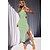 cheap Party Dresses-Fashion sexy waistless dress with color contrast stitching temperament slanted collar bag hip skirt slit knitted skirt trendy