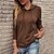 cheap Hoodies &amp; Sweatshirts-Women&#039;s Pullover Casual Black Wine Coffee Solid Color Casual Long Sleeve Round Neck