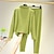 cheap Super Sale-Women&#039;s T shirt Tee Undershirt Pants Sets Fleece Pants Basic Green Black Solid Color Casual Daily Crew Neck M L XL XXL
