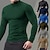 cheap Base Layer &amp; Compression-Men&#039;s Compression Shirt Running Shirt Long Sleeve Base Layer Athletic Athleisure Winter High Neck Cotton Breathable Quick Dry Sweat wicking Running Jogging Training Sportswear Activewear Solid Colored
