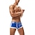 abordables Boxers homme-Homme 1 paquet Sous-Vêtements Culotte basique Sous-vêtements boxeurs Slips Coton Antibactérien Étanches Lettre Taille basse Noir Blanche