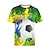 זול חולצות טי וחולצות אחרות-ילדים בנים גביע העולם חולצה קצרה טי כדורגל שרוולים קצרים כותנה ילדים למעלה קזו&#039;אל מגניב מקסים קיץ ירוק עמוק 2-12 שנים