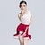 voordelige Kinderdanskleding-Kinderdanskleding Rokken Zijdrapering Ruches Gesplitst Voor meisjes Prestatie Opleiding Mouwloos Polyester