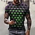זול הַנדָסִי-בגדי ריקוד גברים חולצה קצרה טי שירטס מעצב וינטאג&#039; סגנון רחוב קיץ שרוולים קצרים תלתן לבן סגול ירוק בהיר ורוד סגול כהה גראפי הדפסת 3D דפוס מידות גדולות צווארון עגול קצר צווארון עגול קזו&#039;אל יומי