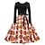 levne 50. léta 20. století-dámské šaty z 50. let 20. století swingové šaty cukrová lebka dýně koktejlové šaty pro dospělé retro vintage dlouhé rukávy