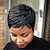 זול פאות איכותיות במיוחד-פיסי קצר גזרת שיער פאות אפריקאי אמריקאי פאה קצרה תסרוקות נשיות