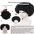 cheap Mens Wigs-Afro Wig Men for Black Men Human Hair Afro Black Hair Wig 70&#039;s 80&#039;s Disco Rocker Costume Wigs with Free Wig Cap Brazilian Virgin Human Hair