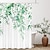 billiga Dusch Gardiner Top Sale-duschdraperi med krokar, blommig växt ljusgröna akvarellblad på den översta växten med blommig badrumsdekoration tum med krokar