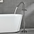 cheap Bathtub Faucets-Bathtub Faucet Floor Mount Freestanding Tub Filler Brass High Flow Shower Faucets with Handheld Shower Mixer Taps Swivel Spout