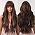 Недорогие Парик из искусственных волос без шапочки-основы-шоколадно-коричневые парики для женщин, косплей, длинные вьющиеся парики с челкой, натуральные волнистые вечерние синтетические волосы