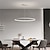 cheap Circle Design-60 80 cm LED Pendant Light Circle Design Unique Design Metal Painted Finishes Contemporary Modern 110-120V 220-240V ONLY DIMMABLE WITH REMOTE CONTROL