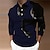 cheap Men&#039;s Button Up Polos-Men&#039;s Polo Shirt Golf Shirt Animal Horse Graphic Prints Turndown White Navy Blue 3D Print Outdoor Street Long Sleeve Print Button-Down Clothing Apparel Fashion Designer Casual Soft