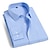 billiga Businessskjortor för män-Herr Skjorta Knapp upp skjorta Skjorta med krage Franska manschettskjortor Marinblå Blå Ljusblå Långärmad Vågiga Nedvikt Sommar Vår Bröllop Utomhus Kläder Button-Down