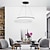 cheap Circle Design-60 80 cm LED Pendant Light Circle Design Unique Design Metal Painted Finishes Contemporary Modern 110-120V 220-240V ONLY DIMMABLE WITH REMOTE CONTROL