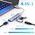 cheap USB Hubs-USB 3.0 USB C Hubs 4 Ports 4-in-1 High Speed USB Hub with USB3.0*4 5V / 1.5A Power Delivery For Laptop Smartphone