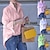 お買い得  ベーシック・レディーストップス-シャツ ブラウス 女性用 ホワイト ピンク パープル 単色/無地 パッチワーク ボタンダウン オフィス 日常 ベーシック クラシック 近代の シャツカラー レギュラー S