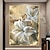 levne Květinové či botanické obrazy-ruční olejomalba ručně malované vysoce kvalitní 3D květiny současné moderní rolované plátno (bez rámu)