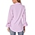 cheap Basic Women&#039;s Tops-Shirt Blouse Women&#039;s White Pink Purple Solid / Plain Color Patchwork Button-Down Office Daily Basic Classic Modern Shirt Collar Regular Fit S