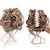 abordables Moños-moño desordenado rizado ondulado cabello sintético extensión para el cabello postizos para mujeres moño peluca garra en moño desordenado moños extensiones de cabello (12h24 # marrón dorado claro