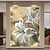 levne Květinové či botanické obrazy-ruční olejomalba ručně malované vysoce kvalitní 3D květiny současné moderní rolované plátno (bez rámu)