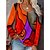 cheap Hoodies &amp; Sweatshirts-Women&#039;s T shirt Tee Red Blue Purple Print Graphic Geometric Casual Holiday Long Sleeve Round Neck Vintage Ethnic Regular Plus Size S