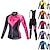 cheap Women&#039;s Clothing Sets-Women&#039;s Long Sleeve Cycling Jersey with Bib Tights White Black Bike Tights  Clothing Suit, Breathable 3D Pad Quick Dry  Patchwork High Elasticity  Plus Size