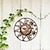 baratos Tapeçarias ao ar livre-Decoração de arte de parede de metal de ferro forjado esculturas criativas sol lua estrela estátua ornamento de suspensão de parede para jardim doméstico