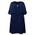 cheap Plus Size Party Dresses-Women‘s Plus Size Curve Work Dress Holiday Dress Swing Dress Classic Holiday Date Vacation Midi Dress Ruched Mesh V Neck Half Sleeve Solid Color Plain Regular Fit Wine Dark Blue Fall Winter