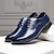 baratos Sapatos Oxford para Homem-Homens Oxfords Sapatos Derby Sapatos de vestir Negócio Clássico Casual Casamento Diário Escritório e Carreira Microfibra Vinho Preto Azul Verão Primavera